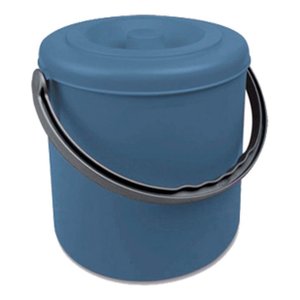 Stefanplast Plastic Waste <b>Bin</b> (15Lt) EUREKA Blue <b>with</b> <b>Lids</b> Storage Bucket Model 0890547 for Indoor/Outdoor Use - Product Image 1