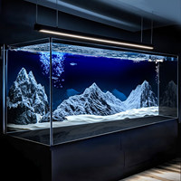 Papier peint de fond d'aquarium sur mesure, HD, imperméable, film décoratif pour aquarium, autocollant paysager