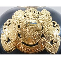Casque Pickelhaube impérial prussien en agate noire dorée Tanishka Exports, armure en cuir de qualité supérieure, fabriqué à la main, durable, meilleur cadeau