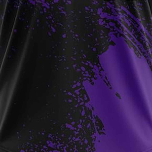 Camiseta de Béisbol Personalizada Morada y Negra, Sublimada, Absorbente de Humedad, Manga Corta, Corte Regular, Unisex para Adultos - Product Image 6