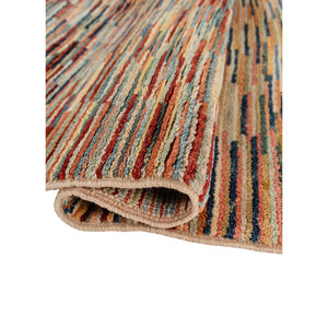 พรมขนสัตว์ถักมือ Nuray ลายนามธรรมหลากหลายแบบ สำหรับบ้าน ห้องโถง รูปทรงสี่เหลี่ยมผืนผ้า รุ่น Puzzle-Pae-1296 สำหรับทางเข้า ผลิตในสหรัฐอเมริกา - Product Image 2