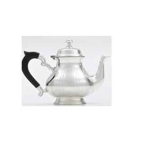 Ensemble de bouilloire à thé en métal de style classique pour la cuisine, fait à la main, finition argentée brillante, pour le thé et le café - Product Image 5