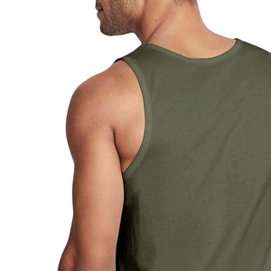 Camiseta sin Mangas para Hombre, Nuevo Diseño, Cuello Redondo, Transpirable, de Algodón, Color Personalizado, Talla Grande, Estilo Deportivo - Product Image 5
