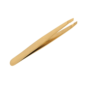 แหนบถอนคิ้วสเตนเลส75องศาสำหรับมืออาชีพปรับแต่งโลโก้ได้ - Product Image 4