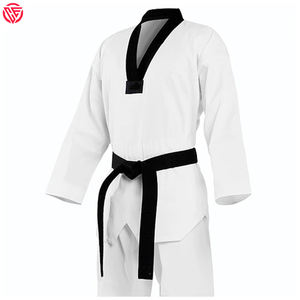 Uniforme de Taekwondo negro de artes marciales profesionales, Material ligero para hombres, logotipo bordado personalizado, Taekwondo - Product Image 5
