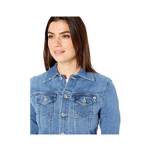 Ropa de calle de Pakistán de alta calidad Nueva chaqueta personalizada de moda de alta calidad Chaqueta de mezclilla corta de manga larga para mujer Hecho en Pakistán - Product Image 2