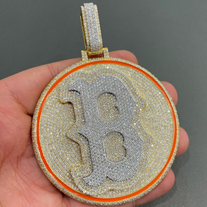 Colgantes y dijes de joyería fina personalizados de alta calidad, colgante de diamante de plata helado, estilo Hip Hop con alta moda y estilo - Product Image 1