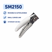 YYF SM2150 Pince vétérinaire à mâchoires courbées, réutilisable et autoclavable, pour la chirurgie ouverte et la stérilisation