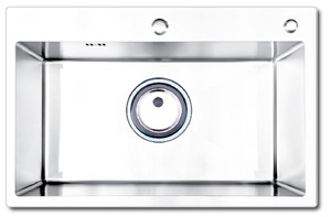 อ่างล้างจานสแตนเลสอ่างล้างจานชามเดี่ยวดีไซน์ทันสมัยขนาดใหญ่งาน8048 SM งานแฮนด์เมดจากเวียดนาม - Product Image 6