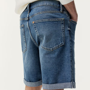 Personnalisé rue Denim lavé Baggy Shorts Nouvel été 2025 Bermuda Shorts Vintage brodé Logo décontracté Street Wear Jeans - Product Image 3