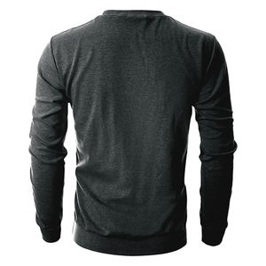 Diseñe su propia sudadera básica de manga larga para hombre, suéter de entrenamiento de ajuste holgado, Sudadera de cuello redondo, longitud de manga completa - Product Image 4