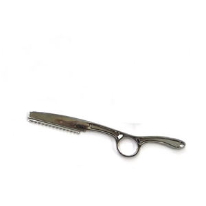 Maquinilla de afeitar Baber con borde de una hoja de color personalizado, maquinilla de afeitar recta de peluquero de acero inoxidable con mango de metal afilado para uso en salón - Product Image 2