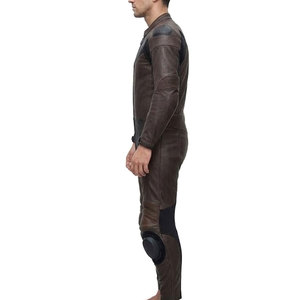 Elegante traje de cuero para motociclistas, cuero de alta calidad, ajuste flexible, perfecto para carreras y uso diario. - Product Image 4