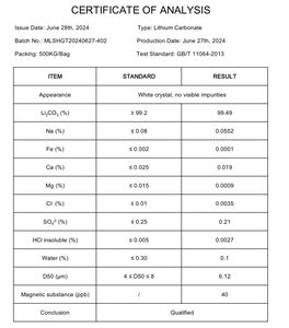 Carbonato de Litio (CAS 554-13-2) Cristal Blanco TR - Product Image 2