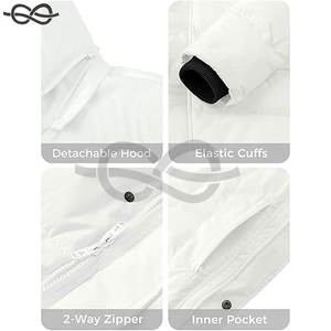 Abrigo de invierno para hombre, chaqueta cálida Parka, chaqueta acolchada impermeable y aislada con capucha extraíble para clima frío - Product Image 6