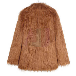 Fur <b>Coat</b> Windproof Eco-Friendly Warm Soft Texture Durable Regular Length Winter Outerwear Stylish Design for Daily Wear Travel - Product Image 2