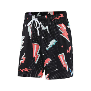 Shorts de sport basiques 2025 en maille 100 % polyester respirante à séchage rapide, style urbain, avec logo personnalisé imprimé, pour hommes, confortables, à taille élastique - Product Image 5