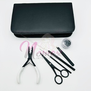 Nomex ชุดเครื่องมือต่อผมระหว่างประเทศเคสหรูหราสีดำด้านเกรดการผ่าตัดสแตนเลสสีดำนู้ดชุด All-in-One - Product Image 6