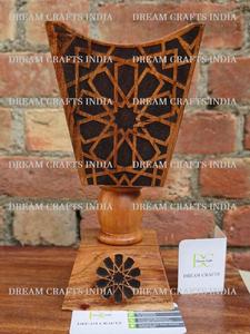 เตาเผาบัคฮูร์ไม้กระถินเทศขนาดใหญ่ งานฝีมือโบราณ ทนทาน 100% ธรรมชาติ ของขวัญทางศาสนาแบบดั้งเดิมสำหรับเดือนรอมฎอน - Product Image 6