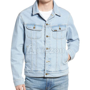 Chaqueta vaquera transpirable hecha en material de alta calidad para hombre, chaqueta vaquera para hombre superventas para adulto - Product Image 5