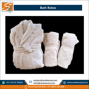 Wholesale Indian Supplier of Excellent Quality Best Selling Custom Sizes 100% Cotton Adult Bathrobes for Bulk Purchase - Product Image 4