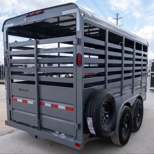 Remorque pour bétail de 45 m, robuste, à trois essieux, capacité de charge de 45 tonnes, pour le transport de bétail, rampe de chargement, carrosserie en aluminium, remorque de marque - Product Image 1
