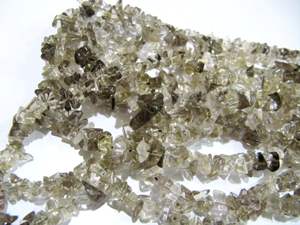 Quartz fumé naturel perles à facettes puce 6 à 10mm gradué meilleure qualité 34 pouces brin noir éminent bijou - Product Image 4