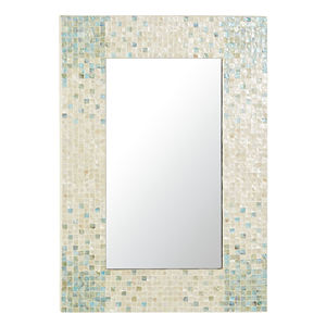 Espejo de Pared de Concha de Capiz Moderno y Ecológico de Vietrustic para Decoración de Oficina - Product Image 1