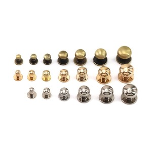 Kingming Boutons à pression personnalisés en laiton et acier inoxydable, à double tête champignon et double capuchon, pour vêtements - Product Image 1
