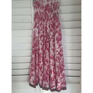 Modern Tropical Summer Cotton <b>Skirt</b> Breathable Chiffon Satin A-Line Pencil <b>Skirt</b> Hand Block Printed Breezy <b>Elastic</b> Waistline - Product Image 1