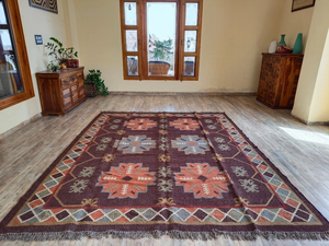 Vintage Kilim Area Rug Handmade Rectangle Wool Jute Rug for Living Room Patio or Boutique Hotel At Wholesale Price - Product Image 4
