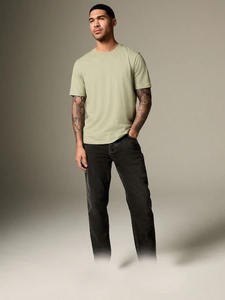 Camiseta informal de diseño personalizado para hombre, ajuste cómodo, ropa de calle de punto de algodón 100%, estilo diario, venta al por mayor a granel - Product Image 2