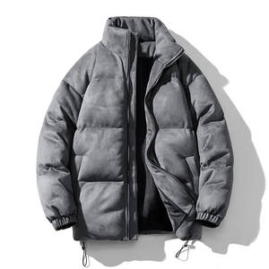 Vente en gros de vêtements de rue veste à bulles d'hiver pour hommes veste à bulles de différentes couleurs manteau surdimensionné chaud et solide veste à bulles en faux daim - Product Image 3