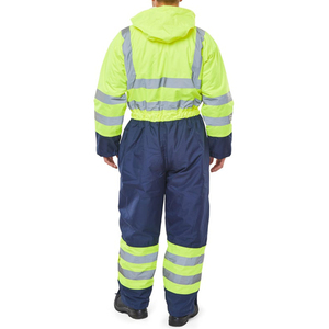 Hi VIS ชุดสองสีผ้าฝ้าย, สองโทนสี Hi Viz กันน้ำสีอิ่มตัวสีเหลืองน้ำเงินเข้ม - Product Image 2