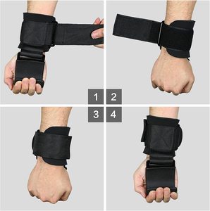 Ganchos de Levantamiento de Pesas Resistentes con Logotipo Personalizado para Hombres y Mujeres, Correas para Gimnasio, Fitness, Soporte para Muñecas, Powerlifting, Peso Muerto, Dominadas - Product Image 6