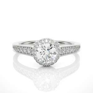 0.90 TCW Round Briliiant Cut Double Halo Moissanite <b>Ring</b> for Women/ Anniversary Gift <b>Ring</b> for Love Birthday Gift - Product Image 1