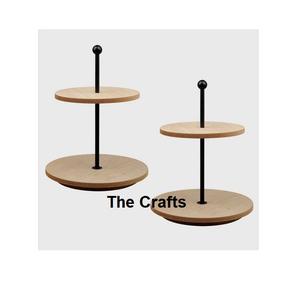 Double Tier Aluminium And Wooden <b>Cake</b> <b>Stand</b> Customized Size And Shape <b>Cake</b> Dessert Serving <b>Stand</b> - Product Image 5