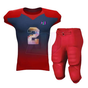 Full Set American Football Uniform with Personalized Number and Name Printing Short Sleeve Breathable for Adults Teams <b>Schools</b> - Product Image 1