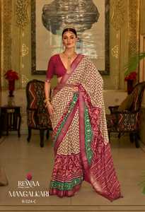 Dernier Designer Patola Soie Imprimé Bordure Saree Par Fab Zone - Product Image 2