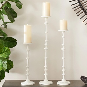 Vente chaude Métal Grand Pilier Bougeoir Blanc Fini Pour La Maison & Mariage Décoratif À La Main Bougie Pilier - Product Image 2