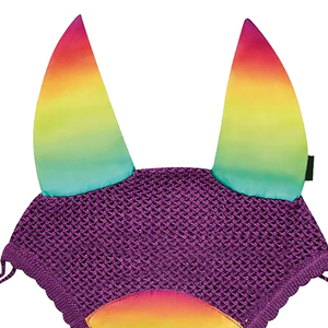 Top Quality Horse Ear <b>Bonnet</b>, Crochet Fly Veil Ear Net Crochet <b>Bonnet</b> with Neoprene Ear Covers, Colorful Horse Ear <b>Bonnet</b> - Product Image 3