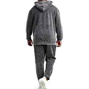 Chándal de lavado ácido de calidad superior hecho en fábrica precio razonable Material de algodón al por mayor usando en chándal de jogging para hombres - Product Image 6