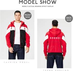 Double Layer Pullover Regular Fit Mens <b>Ninja</b> Balaclava Fleece Heavy Weight Zip 100% Cotton 310g Winter Customizable Blank Color - Product Image 3