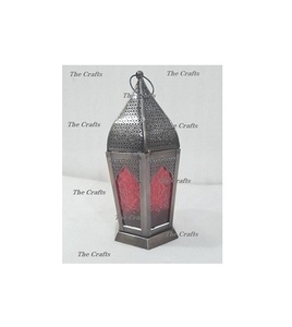Linterna colgante de diseño extremadamente bueno, linterna marroquí de hierro y vidrio hecha a mano para uso en bodas y eventos - Product Image 5