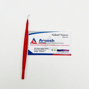 เครื่องมือยกขนตาสแตนเลสสีแดงขายส่ง แบรนด์ส่วนตัว แหนบปลายแหลมสำหรับต่อขนตา - Product Image 2