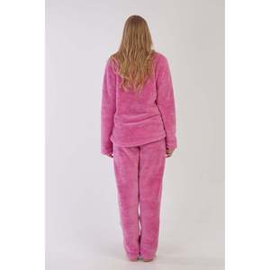 Conjunto de Pijama KADIN WELSOFT con Cuello Redondo, Manga Larga, Diseño Ovalado y Bolsillos - Rosa - Rosa - Product Image 5