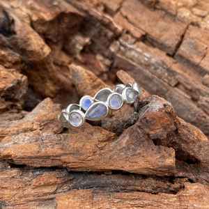 Labradorite Moonstone Ring Handmade 925 Sterling Silver Gemstone Jewelry For Women Natural Stone Gift - Product Image 4