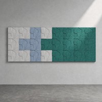 Panneau acoustique plié 3D, panneau acoustique en fibre de polyester, panneaux muraux modulaires en feutre PET, Kusdesign