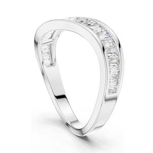 Anillo de Diamantes de Laboratorio con Corte Princesa de 0.819 CT para Mujer, Claridad VVS-VS EF, Oro de 18K, 14K, 10K y Plata 925, Color Rosa - Product Image 6