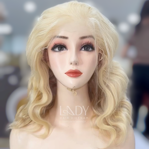 Pelucas de color rubio ondulado de cabello humano vietnamita 100% de la más alta calidad Cabello humano real de un donante con frontal 13x6 - Product Image 1